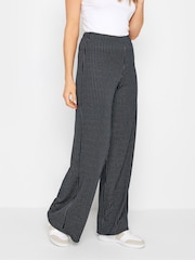 Long Tall Sally Blue Pinstripe Wide Leg Trousers - Image 2 of 5