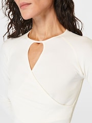 Sweaty Betty Lily White Mindful Flex Wrap Long Sleeve Top - Image 6 of 8