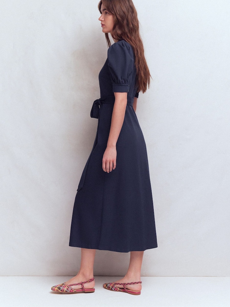 boden puff sleeve jersey dress Buy Blue Ponte Shirt from Next USA Jersey midi
