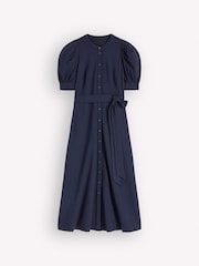 Boden Blue Puff Sleeve Ponte Shirt Dress - Image 5 of 5