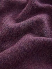Burgundy Red Plain Regular Fit 100% Lambswool Premium Jumper - Image 9 of 9