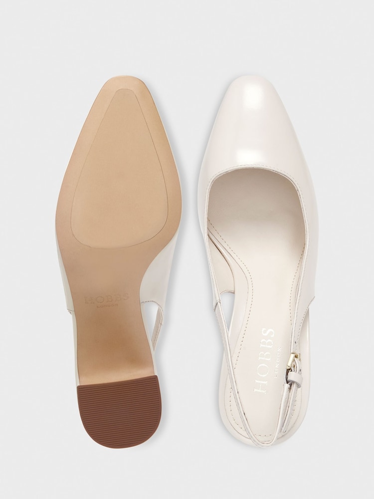 Hobbs Cream Lily Slingback Shoes - Image 4 of 4