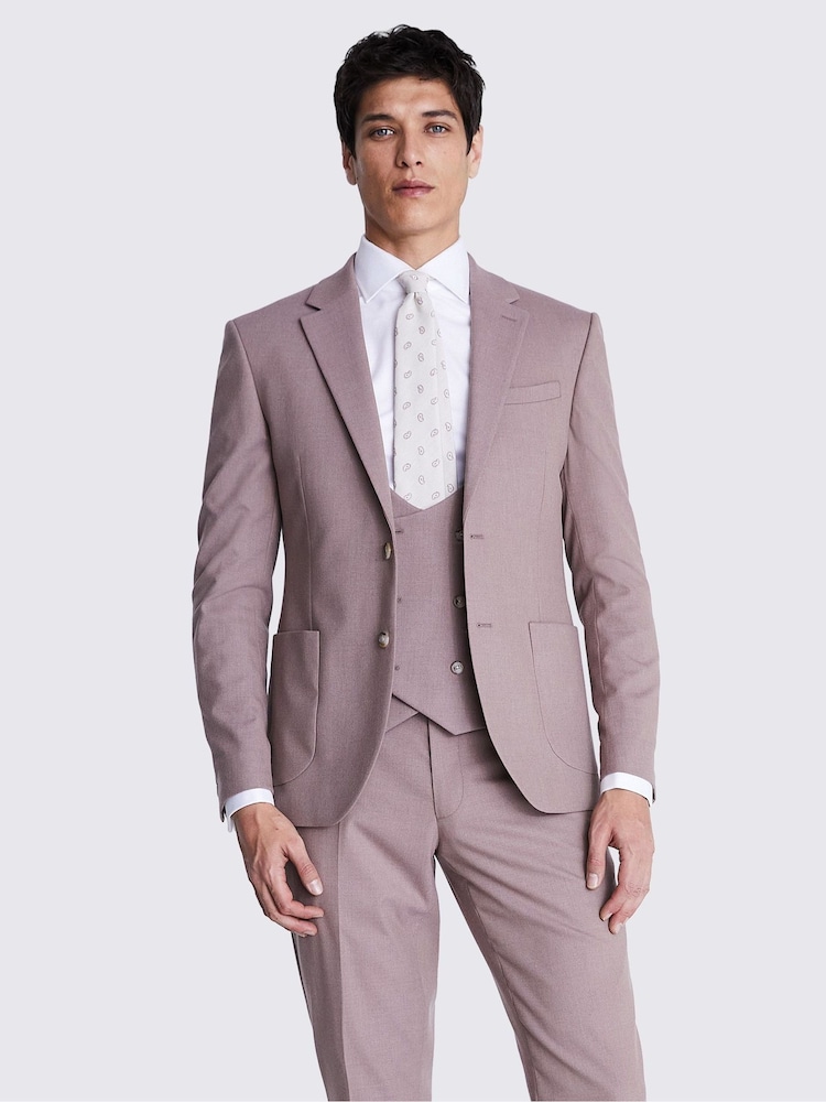 MOSS Dusty Purple Slim Fit Flannel Jacket - Image 1 of 6