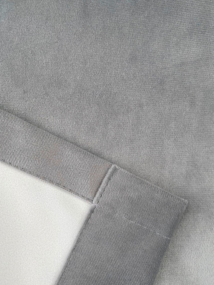 Enhanced Living Grey Thermal Blackout Oxford Readymade Curtains - Image 4 of 4