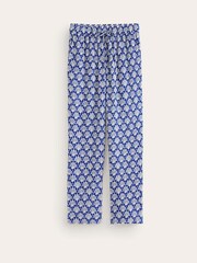 Boden Blue Crinkle Tapered Trousers - Image 5 of 5