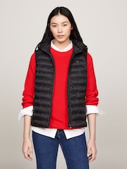 Tommy Hilfiger Black Down-Filled Hooded Zip-Thru Jacket - Image 1 of 5