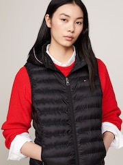 Tommy Hilfiger Black Down-Filled Hooded Zip-Thru Jacket - Image 4 of 5