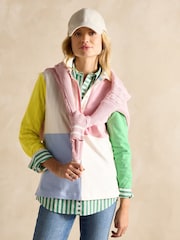Joules Falmouth White Pastel Hotch Potch Collared Rugby Shirt - Image 4 of 8