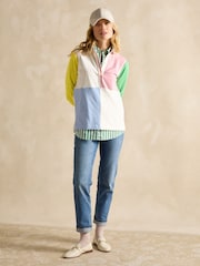 Joules Falmouth White Pastel Hotch Potch Collared Rugby Shirt - Image 6 of 8