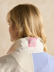 Joules Falmouth White Pastel Hotch Potch Collared Rugby Shirt - Image 7 of 8