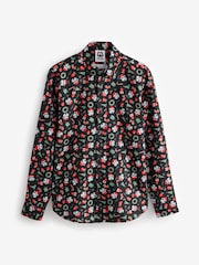 Black Storm Trooper Long Sleeve Christmas Print 100% Cotton Oxford Shirt - Image 5 of 6
