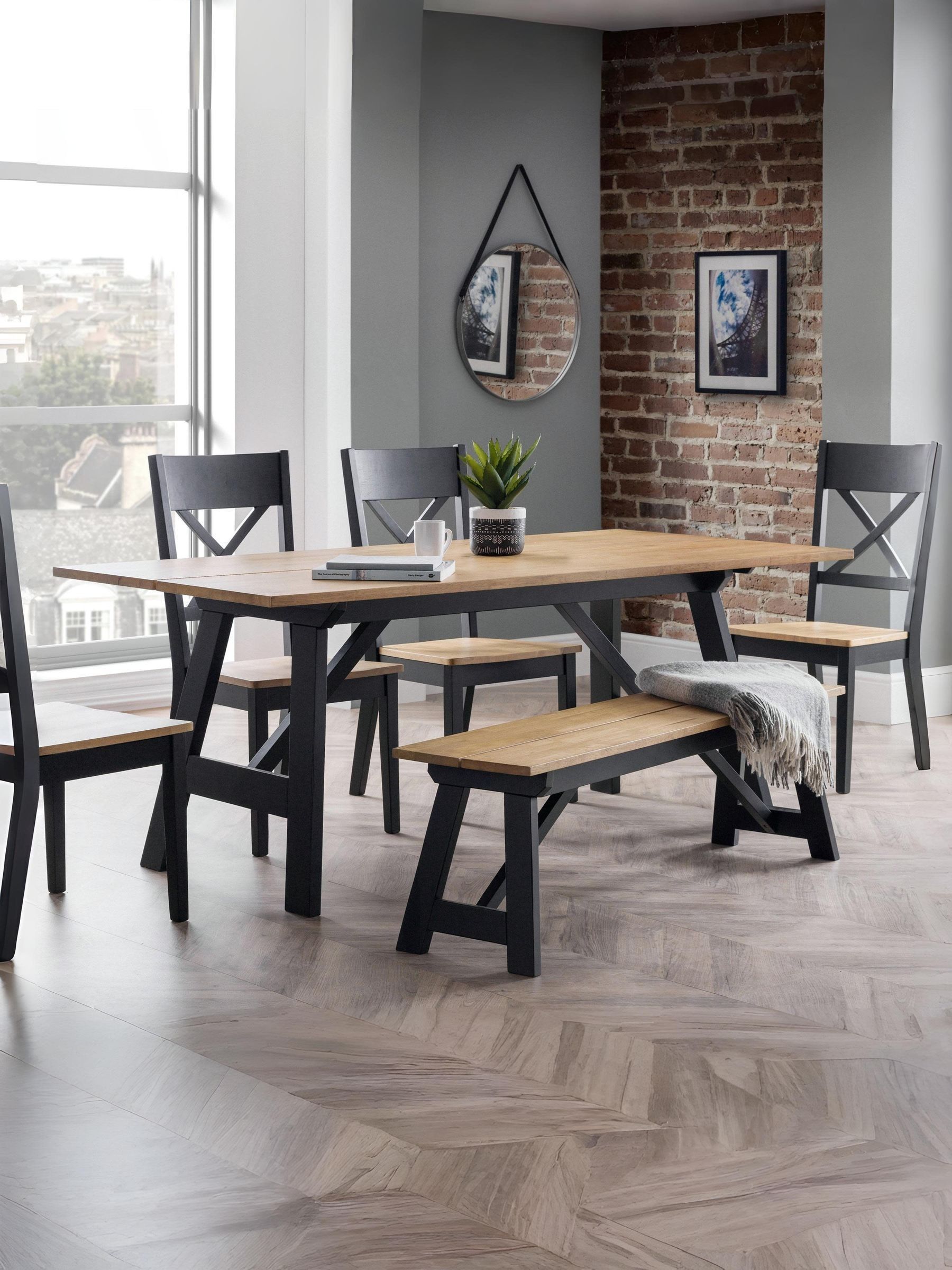 Julian Bowen Unisex Black Hockley Rectangular 4-6 Seater Dining Table In Size 4 - Image 6