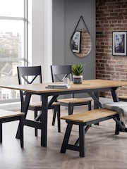 Julian Bowen Black Oak Hockley Table - Image 1 of 6