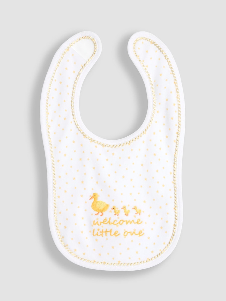 JoJo Maman Bébé Welcome Little One Bib - Imagen 1 de 3 JoJo Maman Bébé Welcome Little One Bib - Imagen 1 de 3