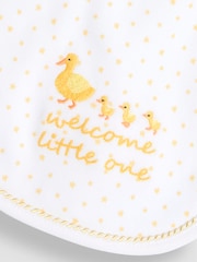 JoJo Maman Bébé White Welcome Little One Bib - Image 3 of 3