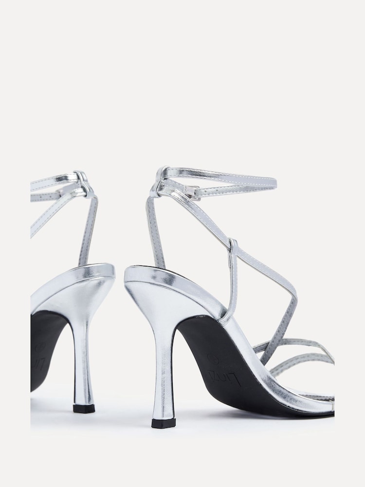 Plateado - Zapatos de tacón de aguja con tiras Savannah de Linzi - Imagen 5 de 5