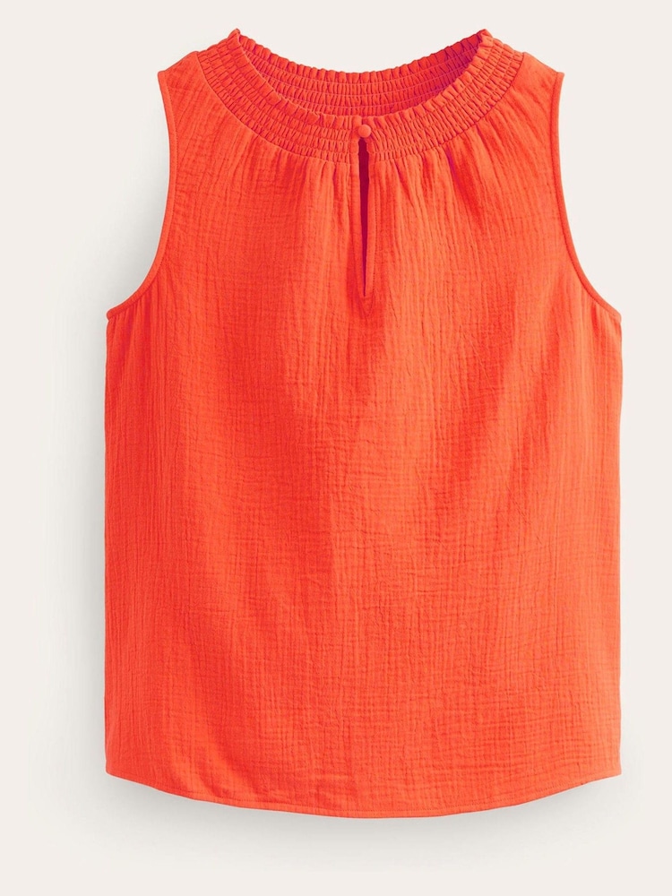 Boden Orange Georgia Double Cloth Top - Image 4 of 4