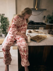 Cream/Red Fairsile Cosy Fleece Pyjamas (3-16yrs) - Image 3 of 6