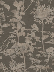 Graham & Brown Brown Esther Chocolate Wallpaper Sample - Image 2 of 3