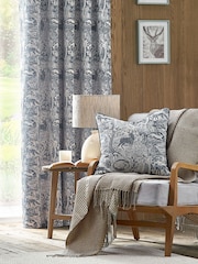 Furn Midnight Winter Woods Animal Chenille Cushion - Image 1 of 5