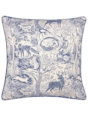 Furn Midnight Winter Woods Animal Chenille Cushion - Image 2 of 5