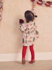 Ecru White Cath Kidston Christmas Sweat Dress (3mths-7yrs) - Image 10 of 16