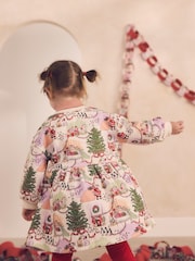 Ecru White Cath Kidston Christmas Sweat Dress (3mths-7yrs) - Image 11 of 16