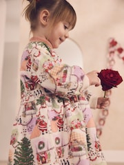 Ecru White Cath Kidston Christmas Sweat Dress (3mths-7yrs) - Image 12 of 16