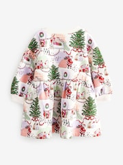 Ecru White Cath Kidston Christmas Sweat Dress (3mths-7yrs) - Image 14 of 16