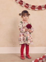 Ecru White Cath Kidston Christmas Sweat Dress (3mths-7yrs) - Image 7 of 16