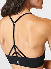 Schwarz - Sweaty Betty Mindful Flex Nahtloser Yoga-BH - Bild 5 von 6