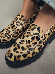 Leopard Forever Comfort® Leather Chunky Loafers - Image 3 of 7
