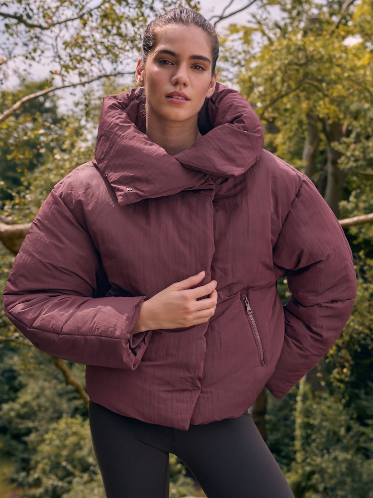 Buy Burgundy Red Shower Resistant Padded Coat from Next Poland
