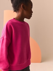Pink - Gemütliches, geripptes Oversize-Sweatshirt (3 – 16 Jahre) - Bild 4 von 8