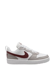Nike Grey/White Youth Court Borough Recraft Trainers - Image 1 of 4