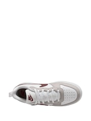 Nike Grey/White Youth Court Borough Recraft Trainers - Image 3 of 4