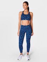 Sweaty Betty Blue Animal Swirl Print Medium Power Support Sports Bra - Image 3 of 6