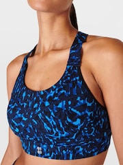 Sweaty Betty Blue Animal Swirl Print Medium Power Support Sports Bra - Image 4 of 6