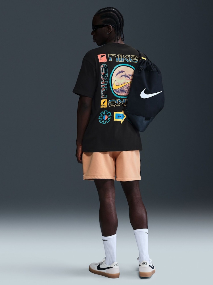 Nike Black Sportswear Back Graphic Print T-Shirt - Image 2 of 5