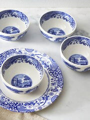 Spode Set of 4 Blue Italian Dip Bowls - Image 1 of 8