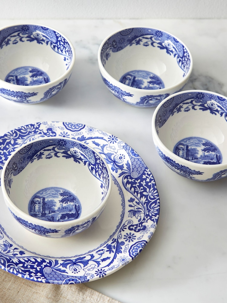 Spode Set of 4 Blue Italian Dip Bowls - Image 1 of 8