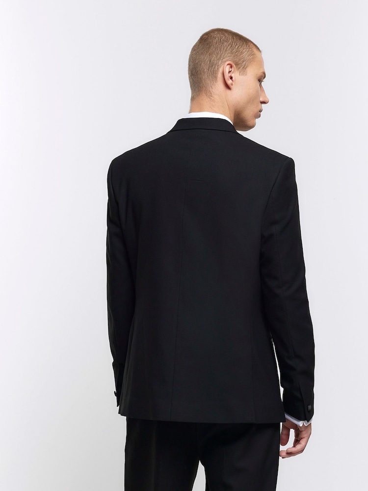 River Island Black Stretch Suit Jacket - Image 2 of 4