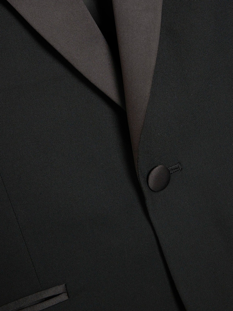 River Island Black Stretch Suit Jacket - Image 4 of 4