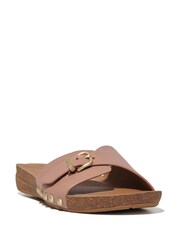 Fitflop IQushion Adjustable Buckle Leather Slides - Image 2 of 2