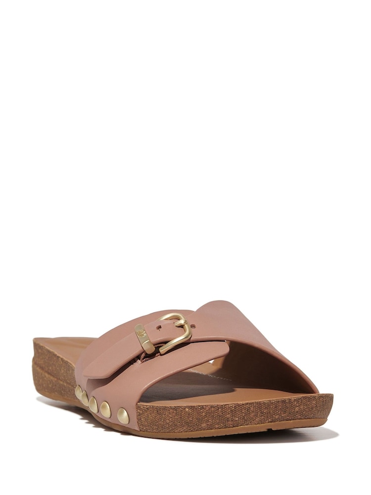Fitflop IQushion Adjustable Buckle Leather Slides - Image 2 of 2