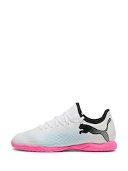 Puma White Unisex Kids Future 7 Play It Football Boots - Image 2 of 6