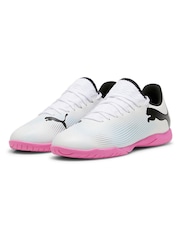 Puma White Unisex Kids Future 7 Play It Football Boots - Image 3 of 6