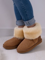 Just Sheepskin Brown Ladies Cornwall Boots - Image 1 of 5