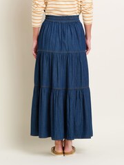 Brakeburn Blue Denim 100% Cotton Maxi Skirt - Image 2 of 5
