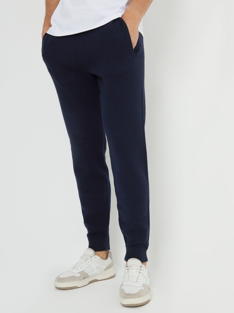 Threadbare Navy Luxe Knitted Joggers - Image 1 of 4